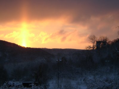 Kriegerdenkmal Stadtkyll sonnenuntergang romantisch