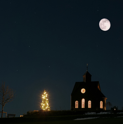 Floisdorf Nacht Kapelle Sternenhimmel