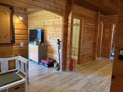 Gem�tliches Holzblockhaus-Bungalow mit besonderem Wohnambiente & idyllischem Garten (Baugrundst�ck)