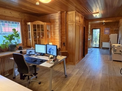 Gem�tliches Holzblockhaus-Bungalow mit besonderem Wohnambiente & idyllischem Garten (Baugrundst�ck)