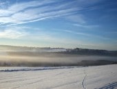 Winterlandschaft im Fr&uuml;hnebel zwischen Uersfeld und H&ouml;chstberg/Kr.Daun