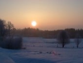 Wintersonnenaufgang in der Vulkaneifel